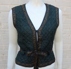 Ritu Kumar Indian Hand Block Printed Silk Vest, 1970's
