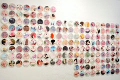 Full Stop - 170 piece Contemporary Art Installation by Indian Artist - pink
