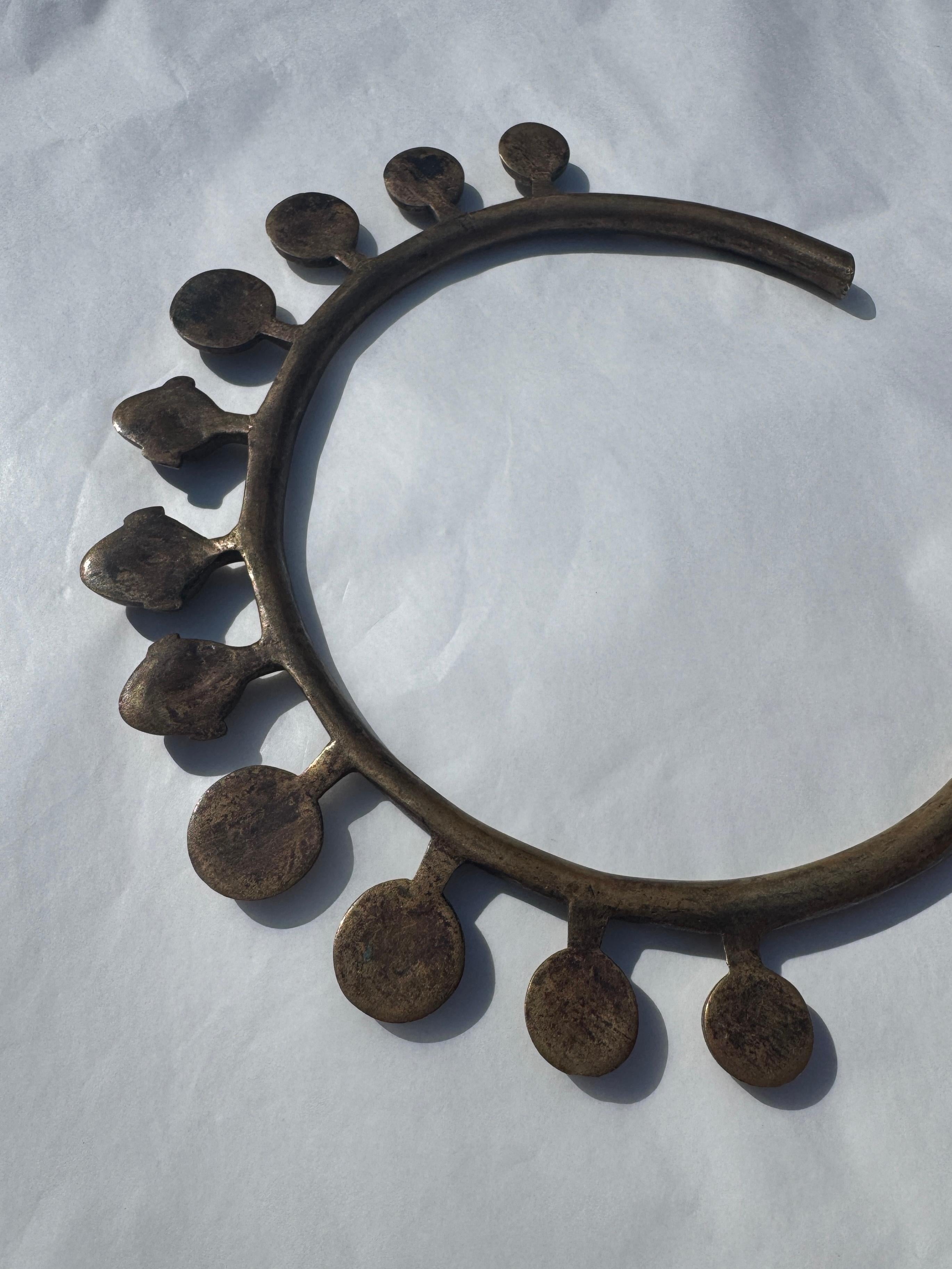 da uomo o donna Ritual Bronze Collar – Konyak Tribe, Nagaland in vendita