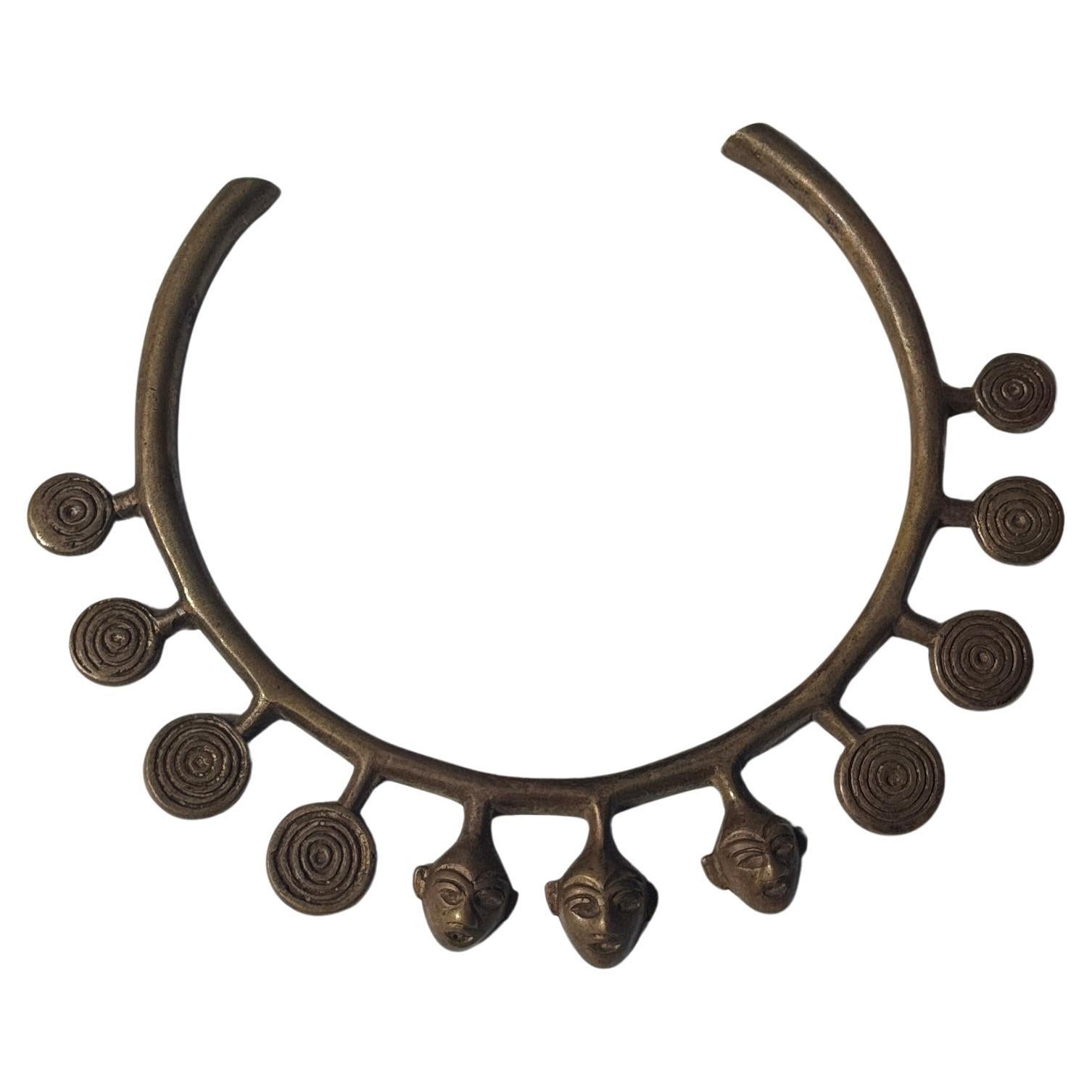Ritual Bronze Collar – Konyak Tribe, Nagaland in vendita