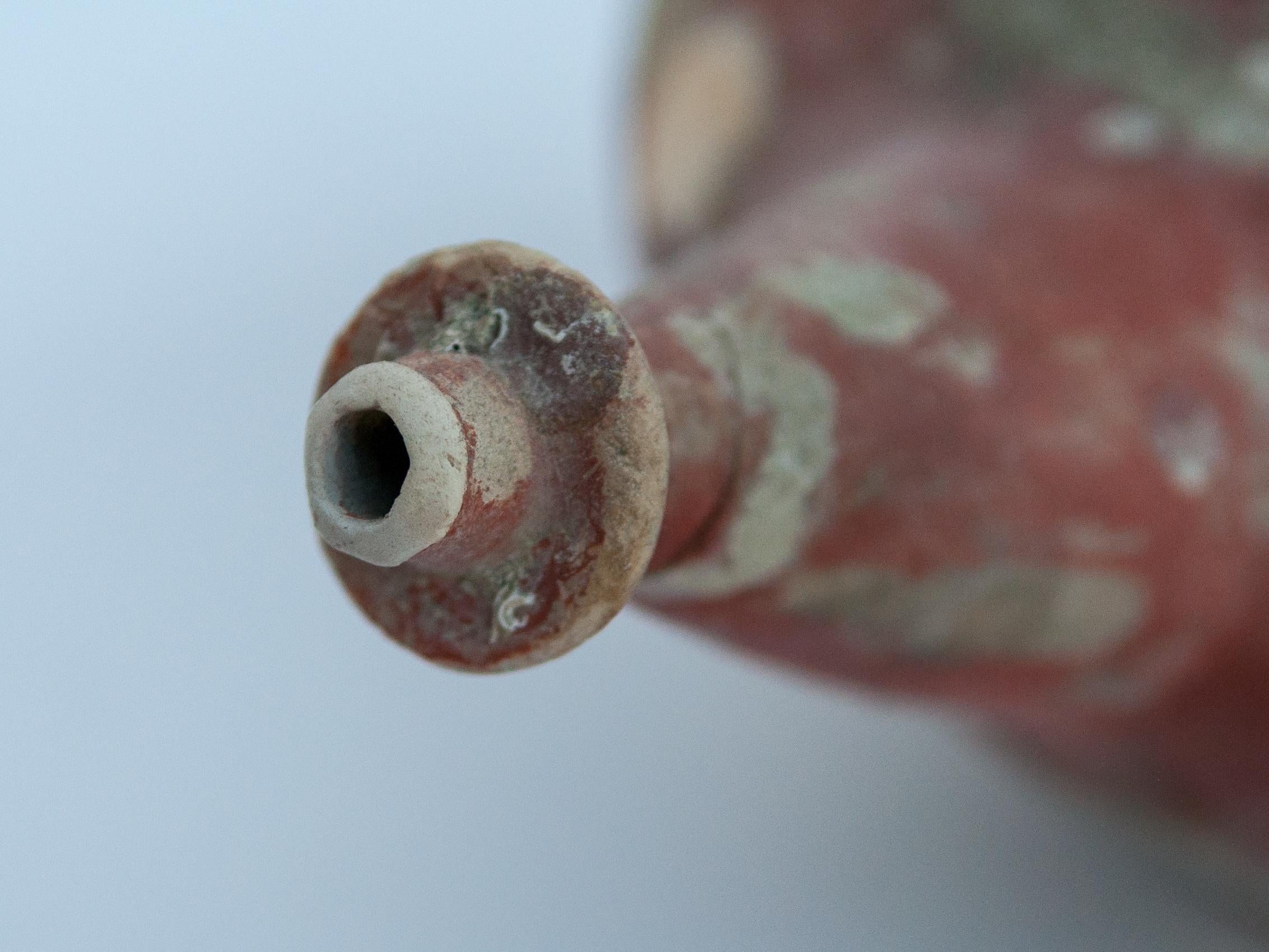 Ritual Ceramic Pot or Kendi, Red Coloration, Sawankhalok Thailand, 15th Century 1