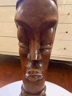 "Ritual In Wood" Mid-Century African Wood Bust