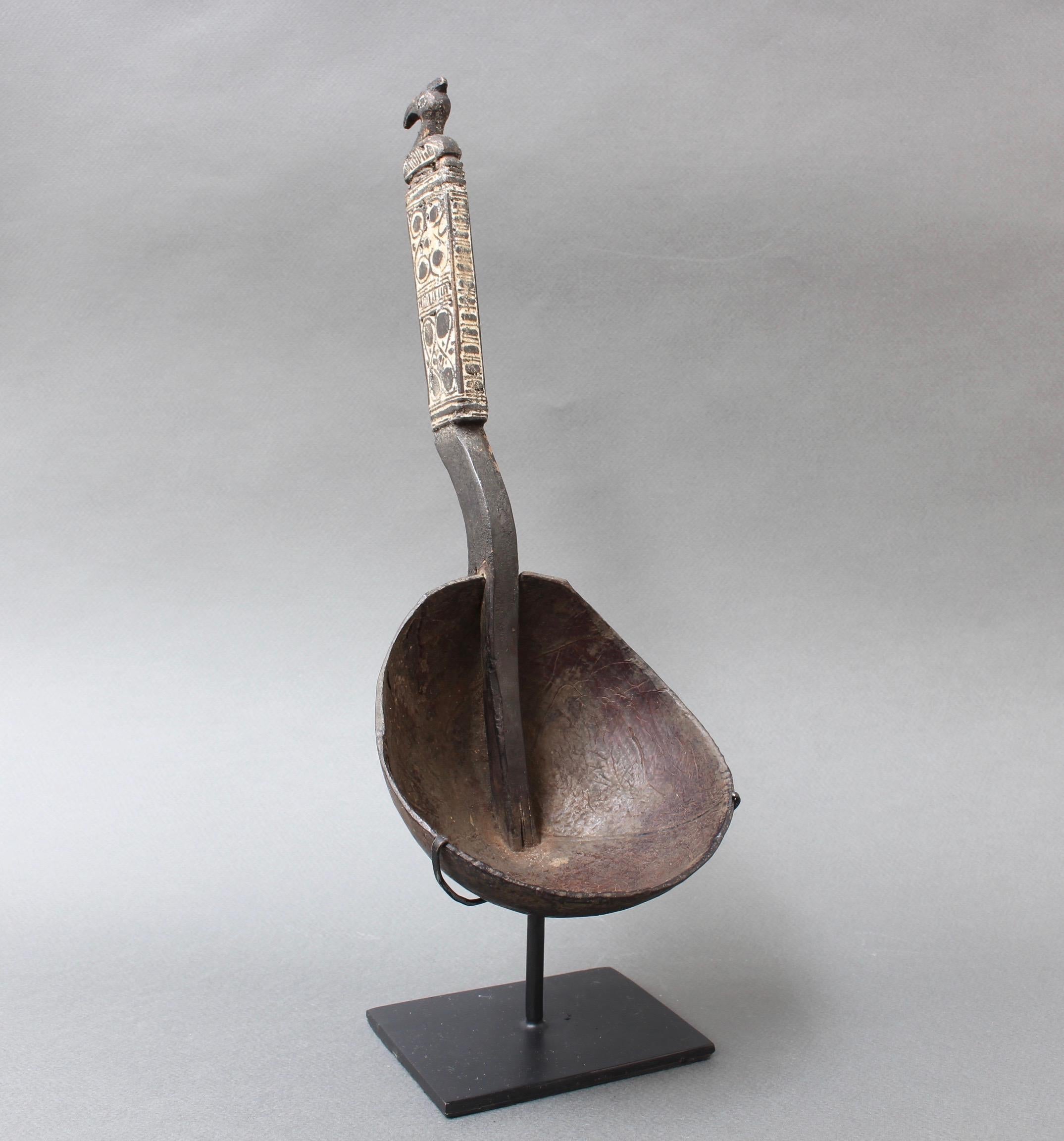 Tribal Ritual Ladle of Wood and Coconut Shell from Timor Island, Indonesia, circa 1950s For Sale