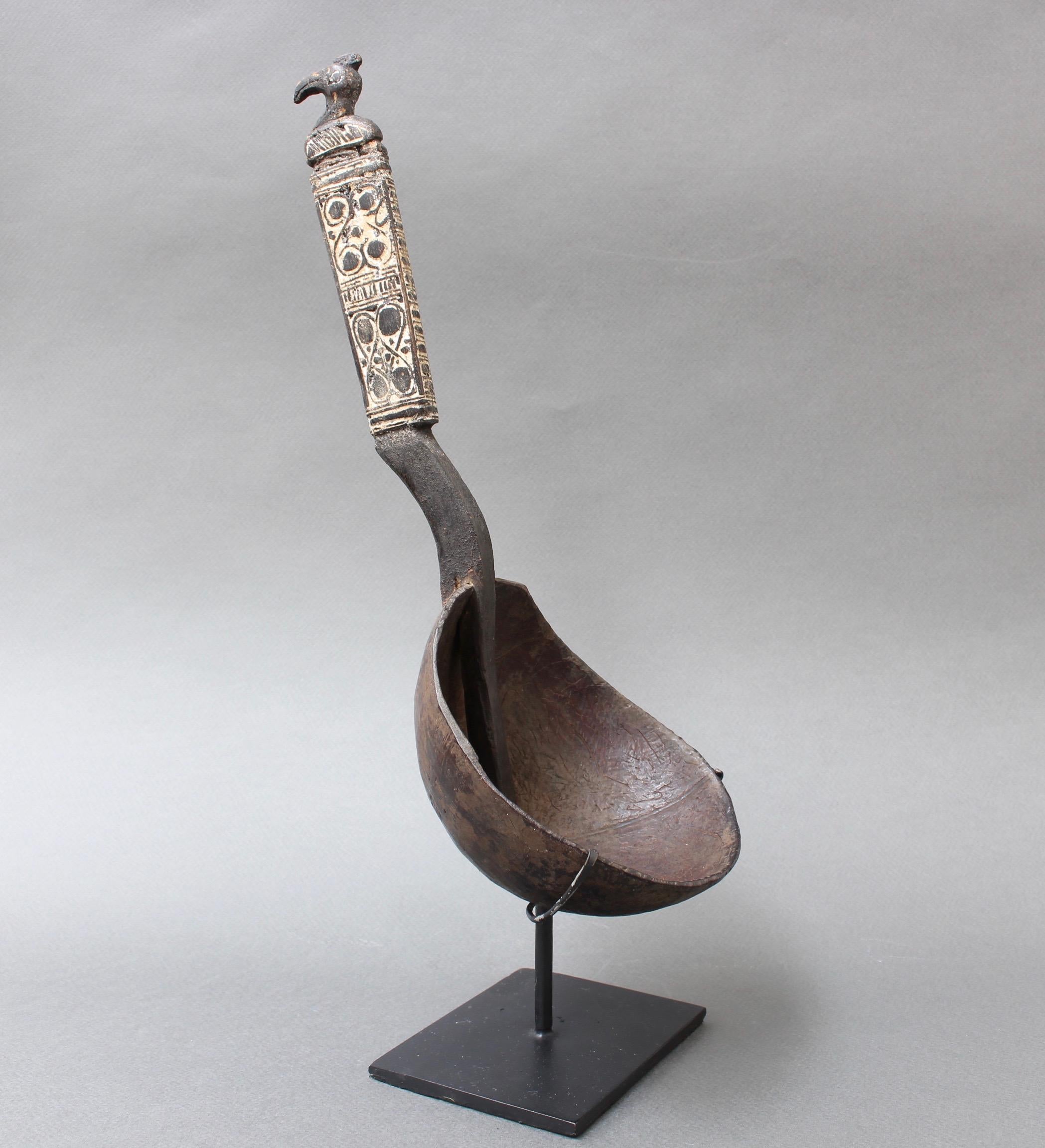 Indonesian Ritual Ladle of Wood and Coconut Shell from Timor Island, Indonesia, circa 1950s For Sale