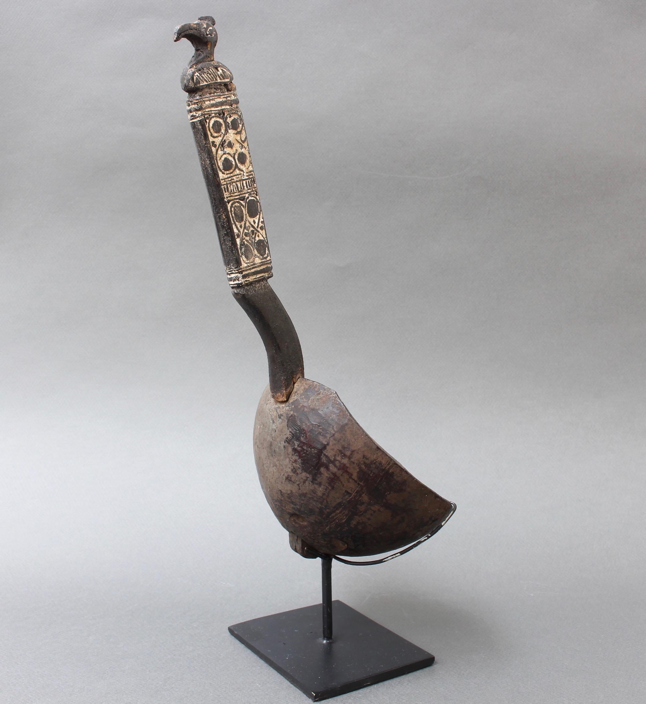 Ritual Ladle of Wood and Coconut Shell from Timor Island, Indonesia, circa 1950s In Fair Condition For Sale In London, GB