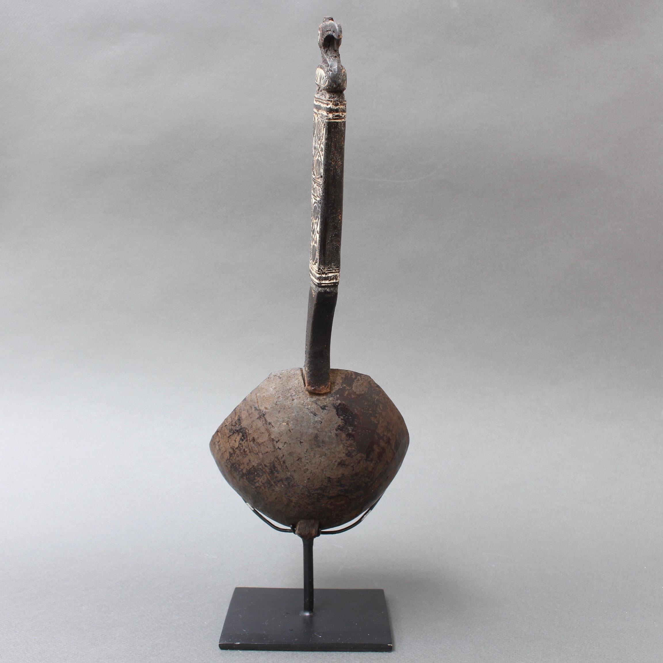 Mid-20th Century Ritual Ladle of Wood and Coconut Shell from Timor Island, Indonesia, circa 1950s For Sale