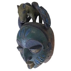 Ritual Mask of the Yoruba Gelede Ijebu Two Snakes Mighty Mother Around 1940
