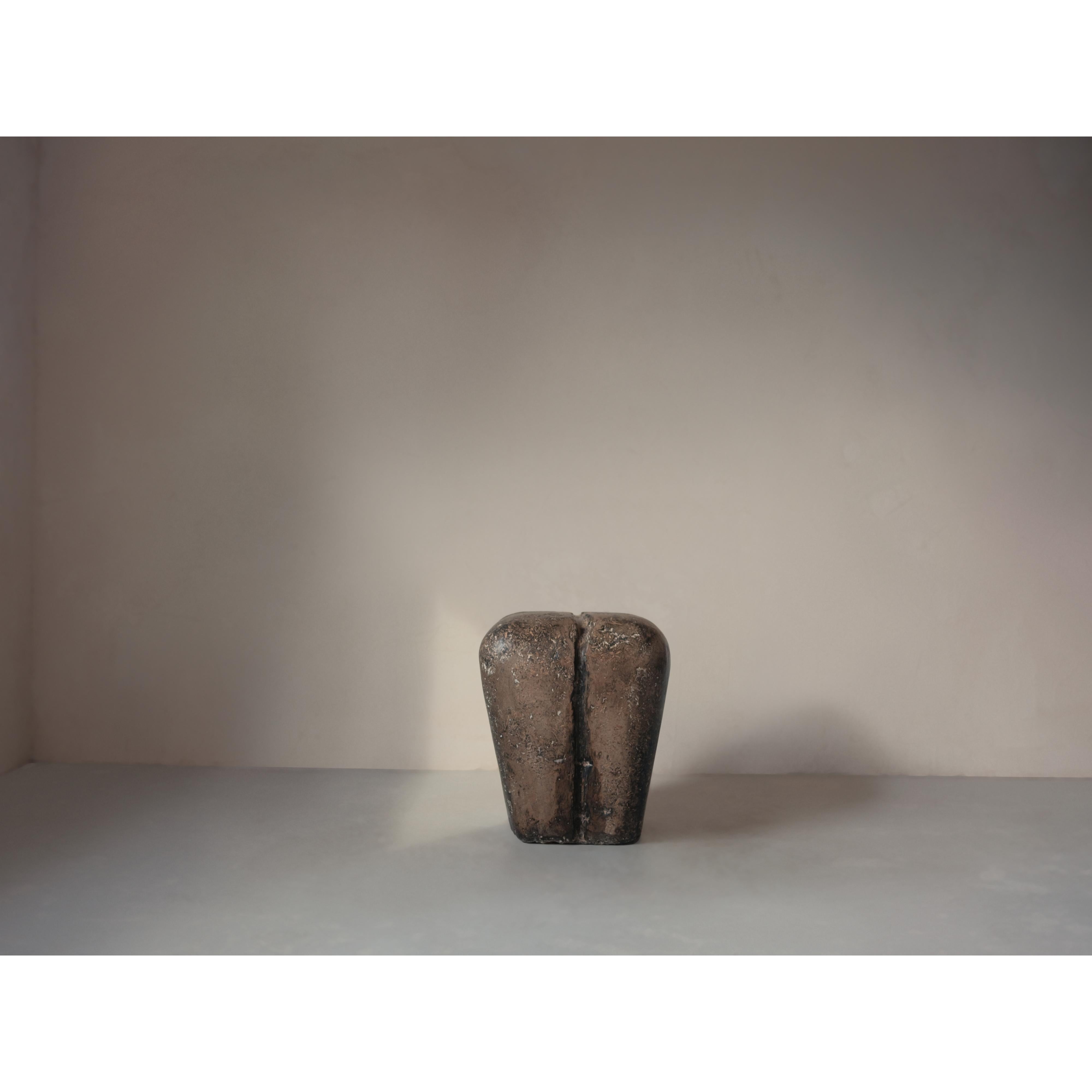 Ritual, Unique Side Table in Hemp Crete by Lucas Tyra Morten im Angebot 3