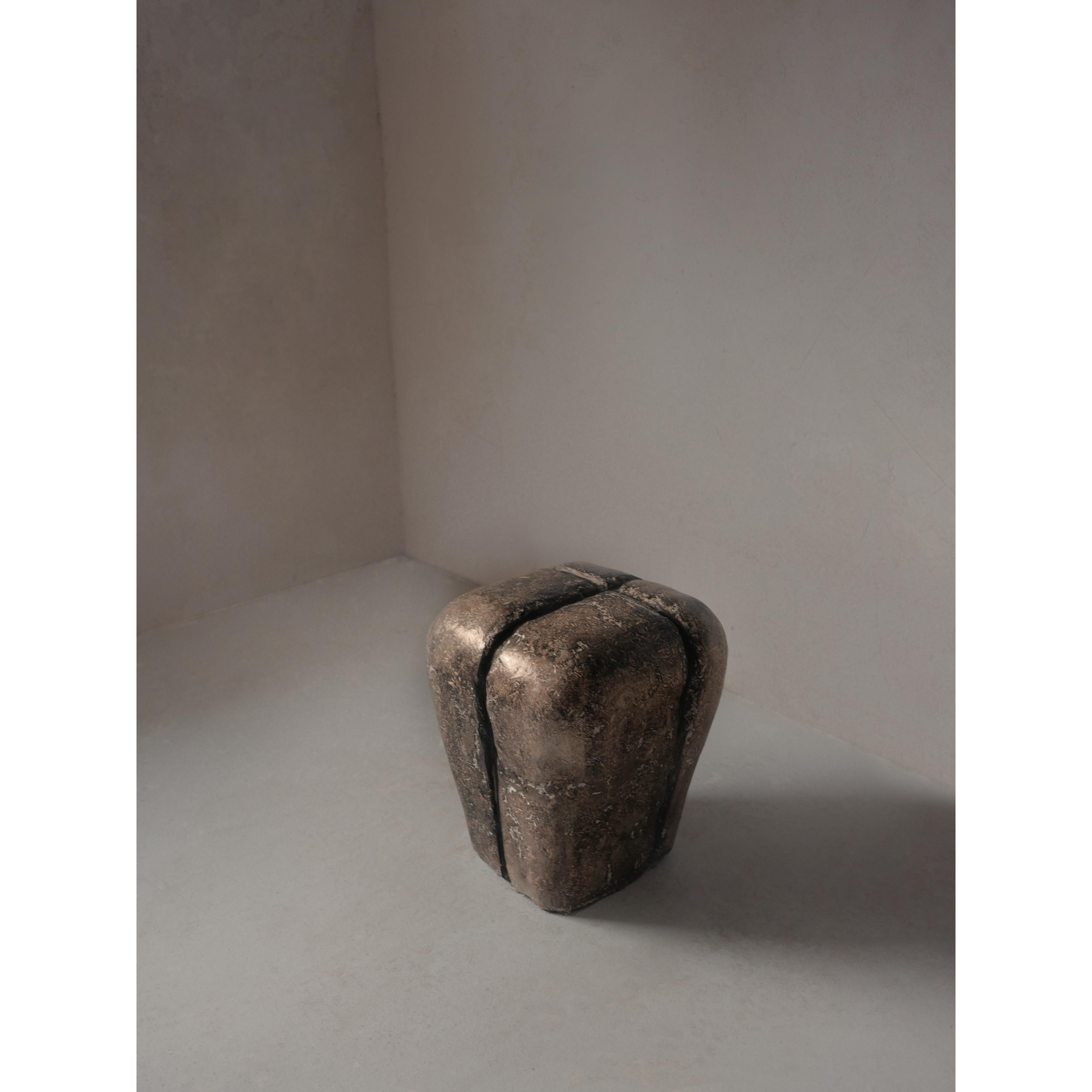 Ritual, Unique Side Table in Hemp Crete by Lucas Tyra Morten im Angebot 4
