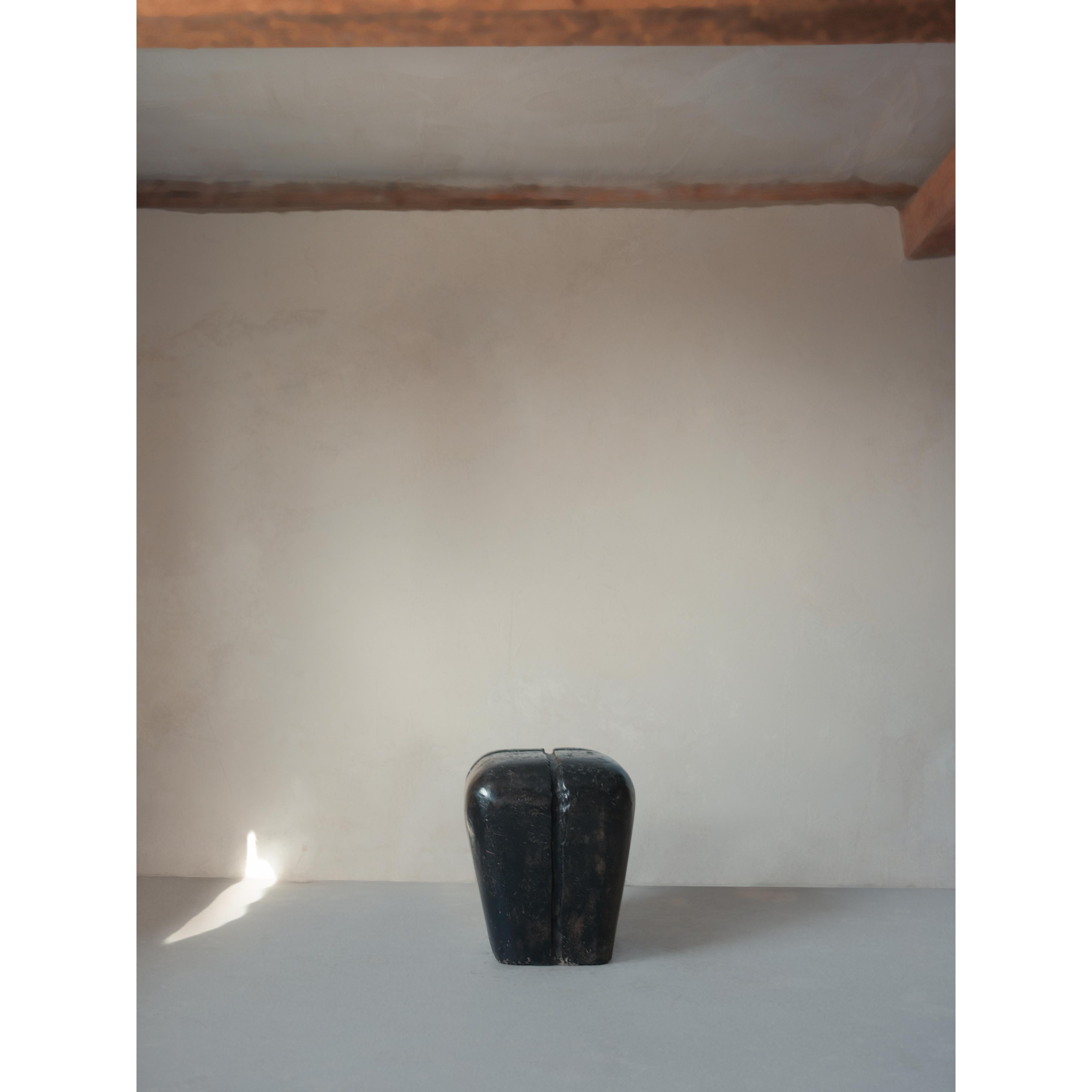 Ritual, Unique Side Table in Hemp Crete by Lucas Tyra Morten For Sale 4