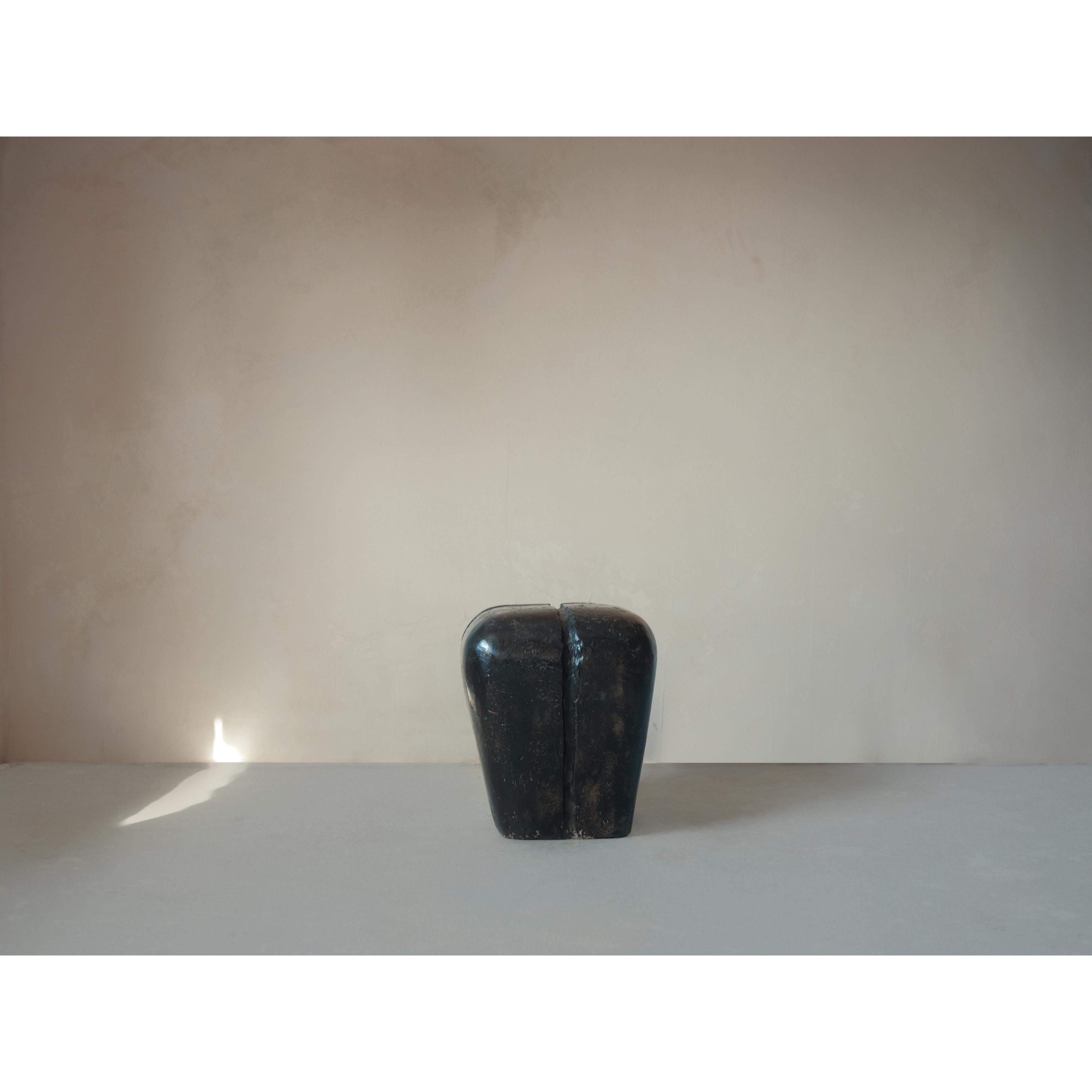 Ritual, Unique Side Table in Hemp Crete by Lucas Tyra Morten For Sale 9