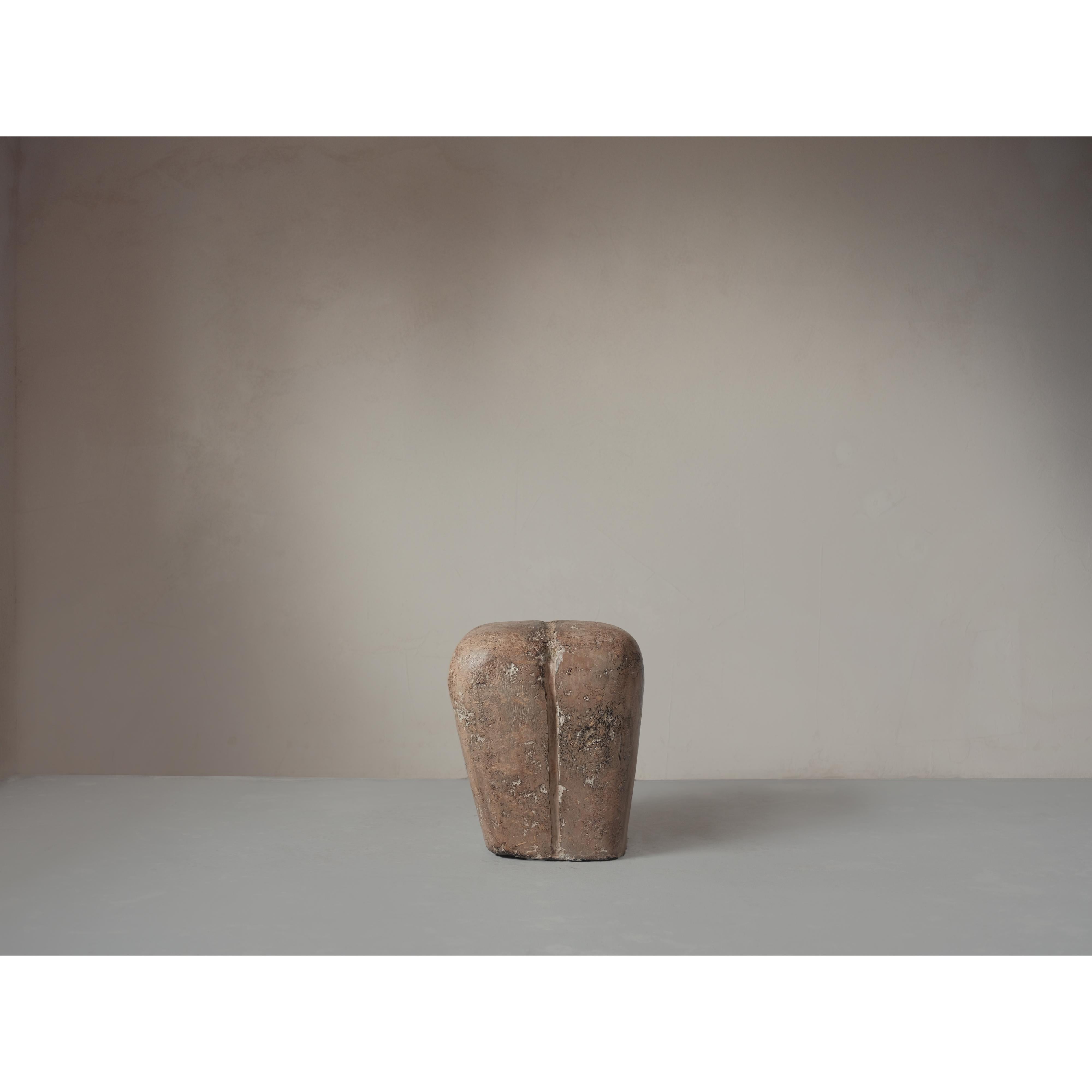 Ritual, Unique Side Table in Hemp Crete by Lucas Tyra Morten im Angebot 10