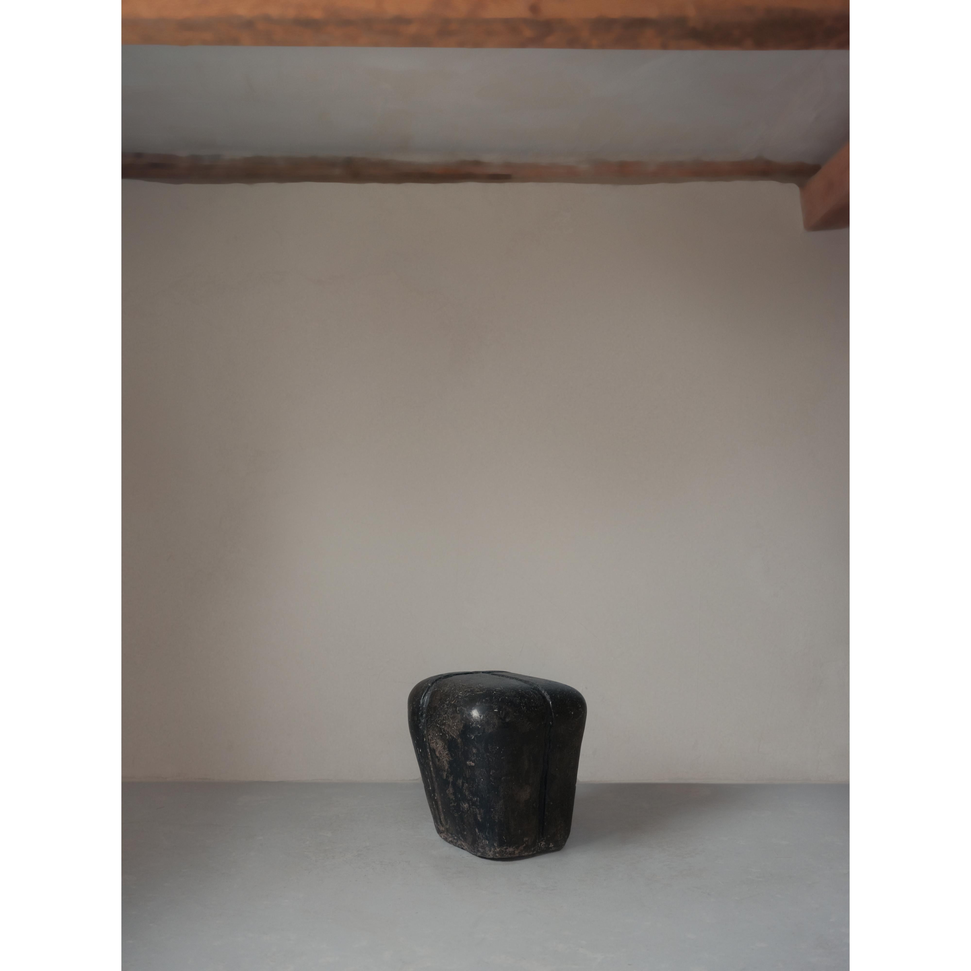 Ritual, Unique Side Table in Hemp Crete by Lucas Tyra Morten For Sale 10