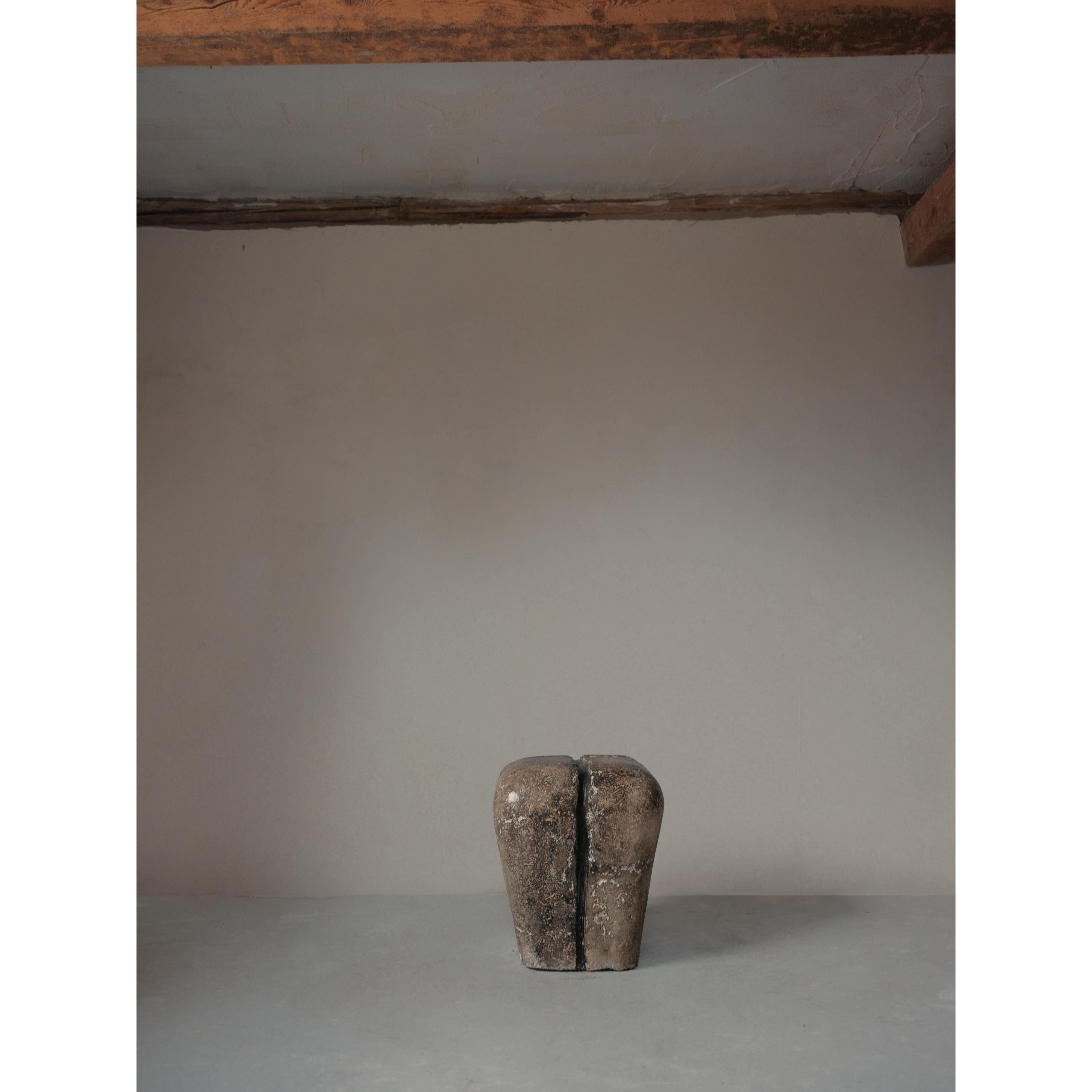 Ritual, Unique Side Table in Hemp Crete by Lucas Tyra Morten im Angebot 11