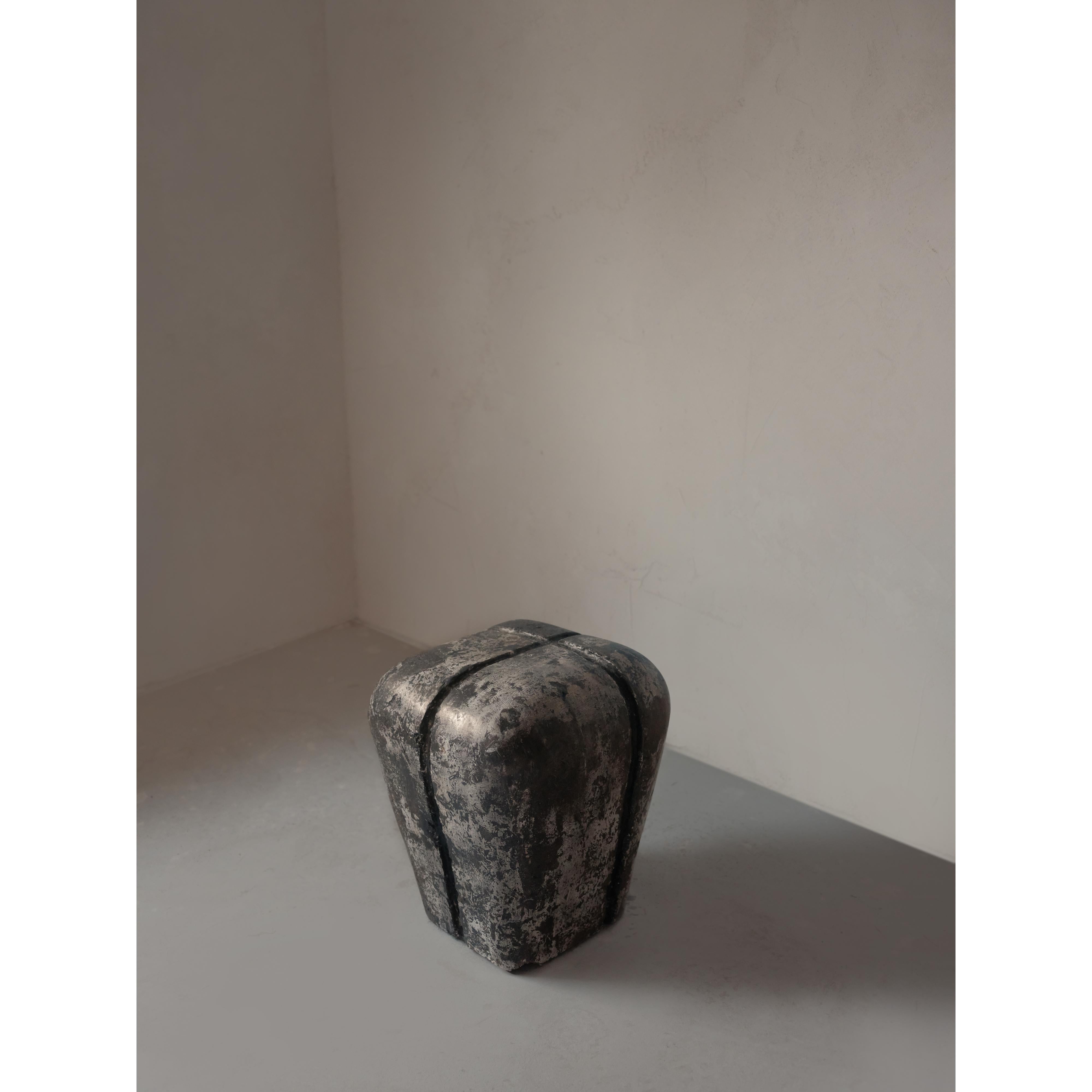Ritual, Unique Side Table in Hemp Crete by Lucas Tyra Morten
Edition: A collection of 60, all unique 
Dimensions: W 40 x D 40 x H 44 cm
Material: Hemp Crete, coffee/tee dyed, waxed with pigmented linseed oil 


Presenting the first drop of ’Ritual’.