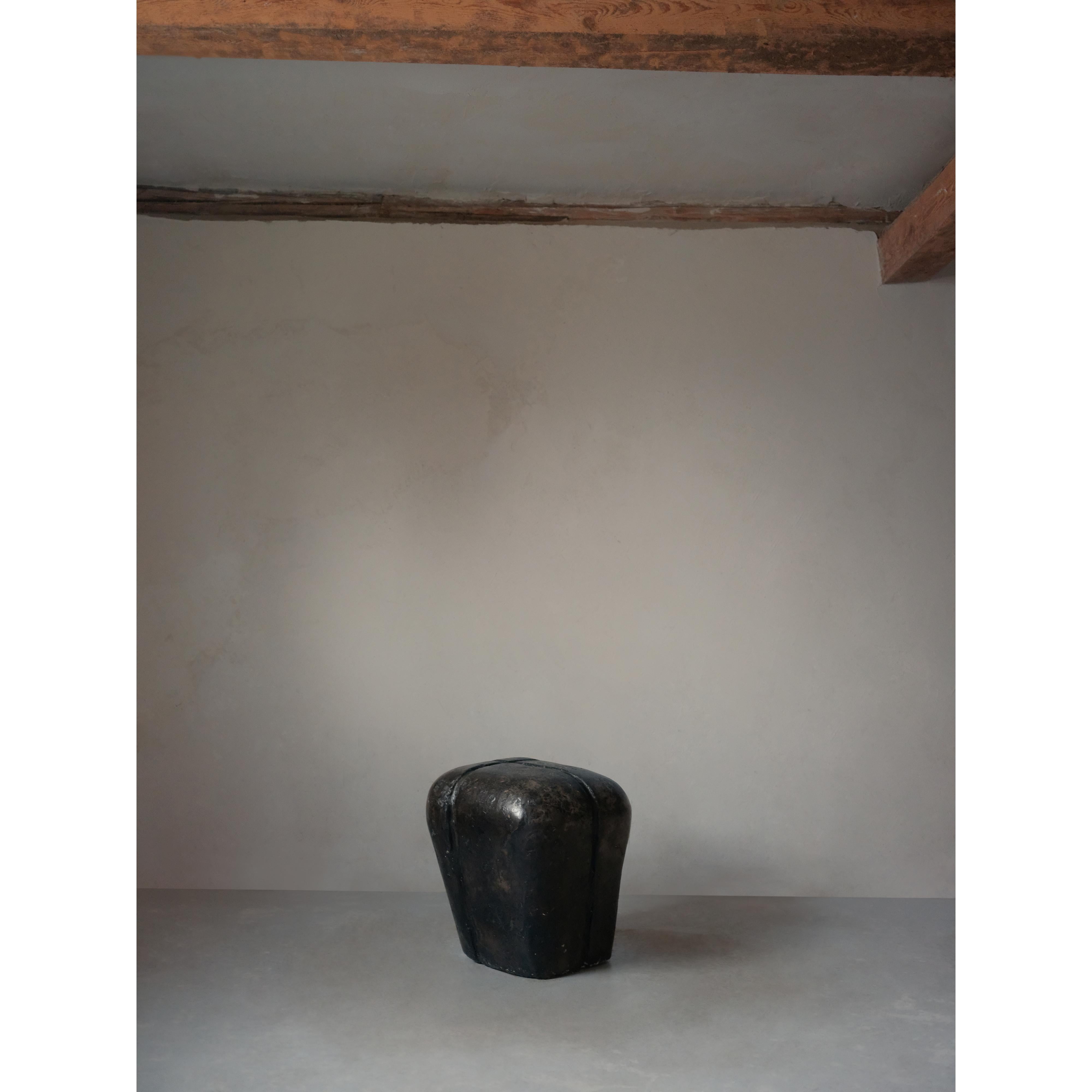 Swedish Ritual, Unique Side Table in Hemp Crete by Lucas Tyra Morten For Sale