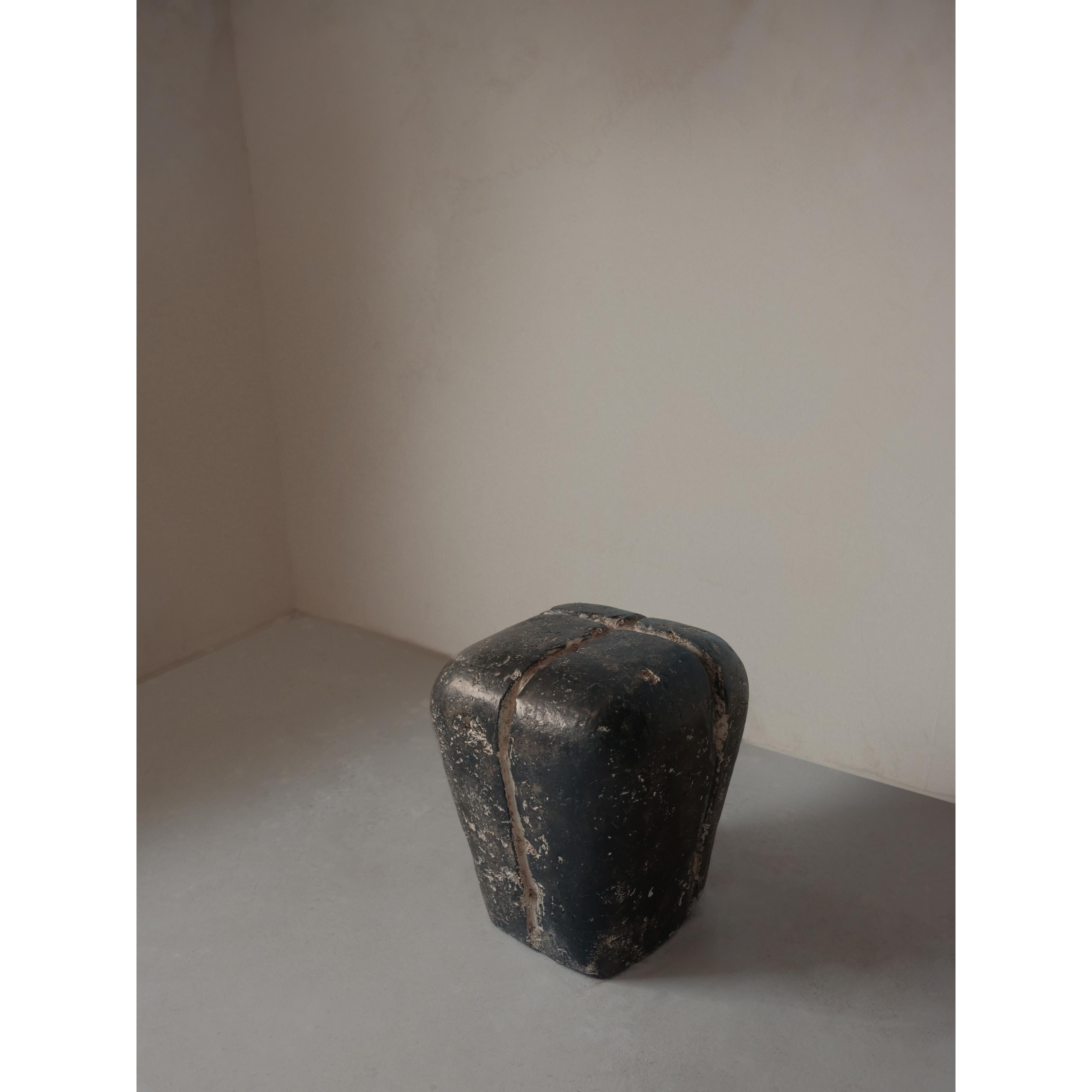 Other Ritual, Unique Side Table in Hemp Crete by Lucas Tyra Morten For Sale
