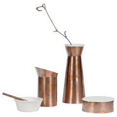 Rituali, Contemporary Storage Vessels or Sculptures in Marble and Copper