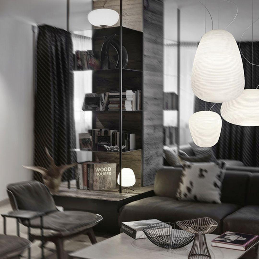 Rituals 1' mundgeblasene Opalglas-Deckenleuchte in Weiß für Foscarini im Angebot 4