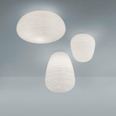 ‘Rituals 1’ Blown Opaline Glass Flush Mount Ceiling Lamp in White for Foscarini