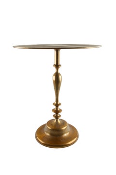 Ritz Hotel Paris Pedestal Table in Gilt Metal, circa 20th Century
