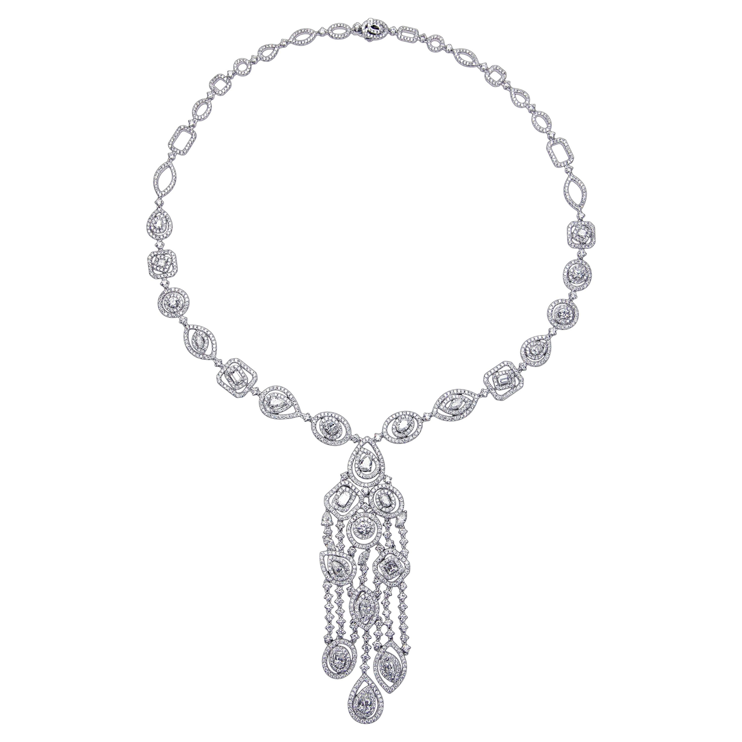 Diamond Cocktail Necklace For Sale at 1stDibs