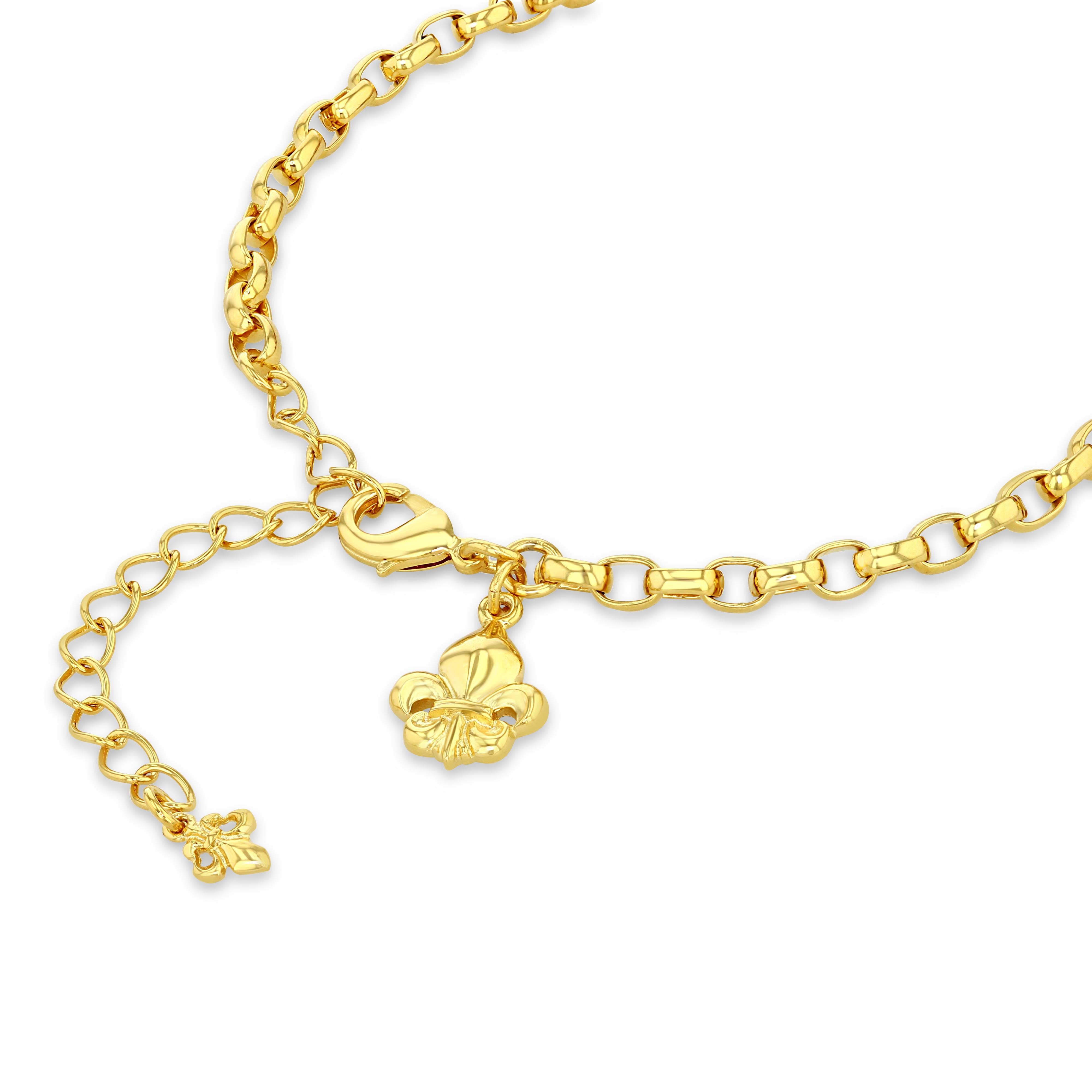 Ritzy Couture DeLuxe Collar de Navidad Multi Charm Declaración chapado en oro de 22 quilates en venta 2