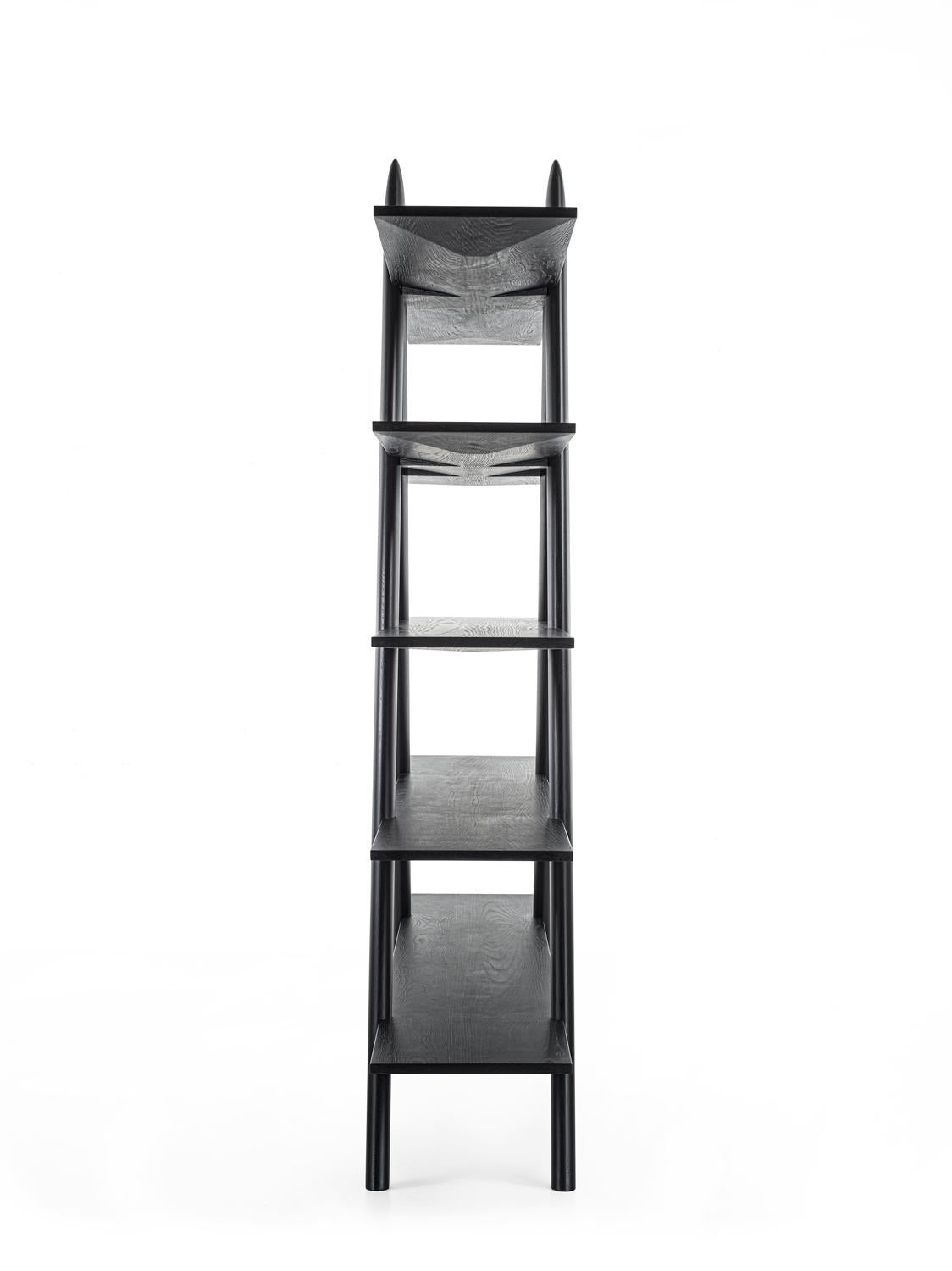 Wood Riva 1920 A-BOOK Bookshelf - Design by Fabio Di Bartolomei W 240 cm / 94.5 in For Sale