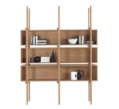 Riva 1920 AQUA Bookshelf - Bibliothèque modulable par LCM Marin Design Studio - Oak