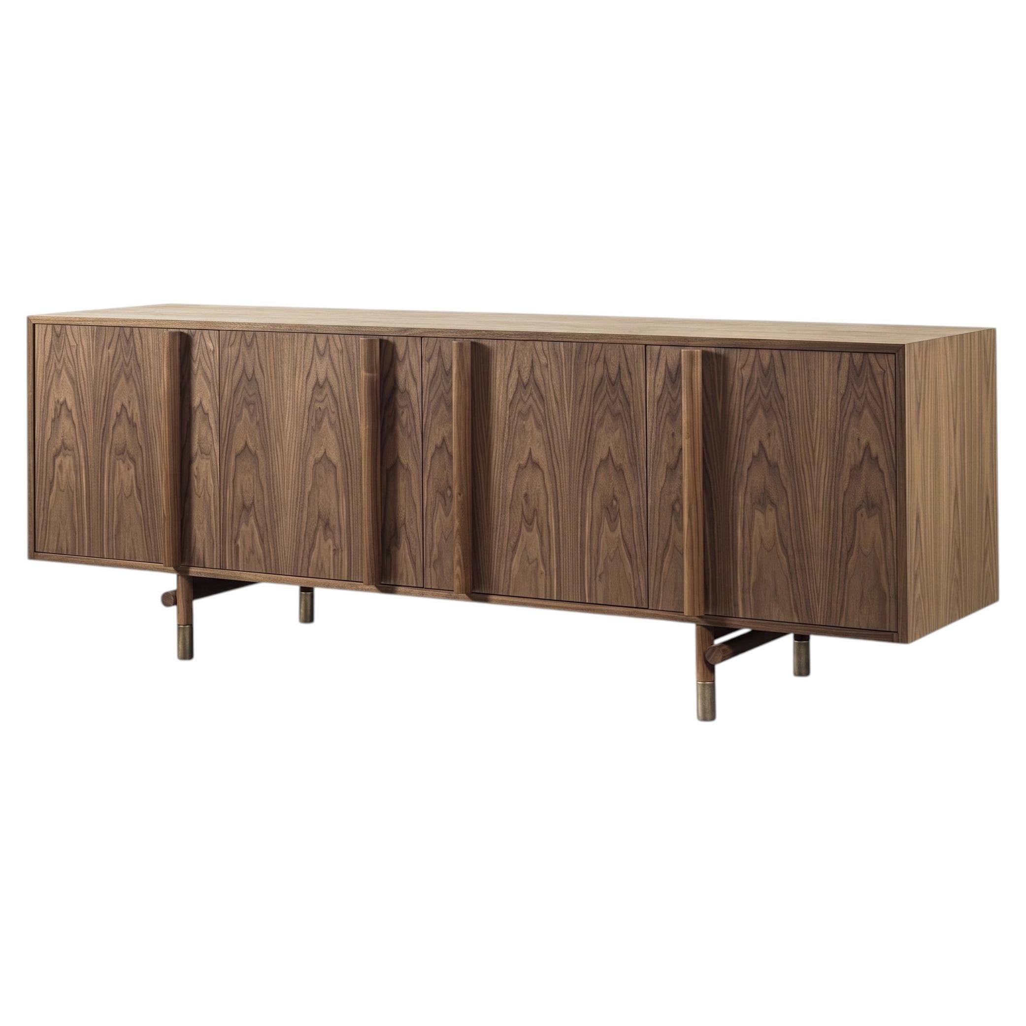 Riva 1920 AQUA Sideboard – Solid Walnut Sideboard by LCM Marin Design Studio For Sale