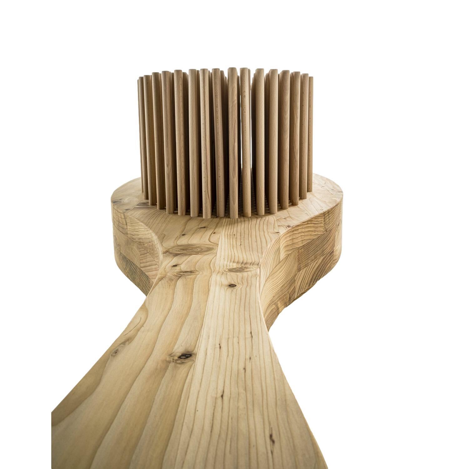 Riva 1920 Audrey Hairbrush Cedar Wood Bench - Collectible Design by A.C. Neuf - En vente à NEW YORK, NY