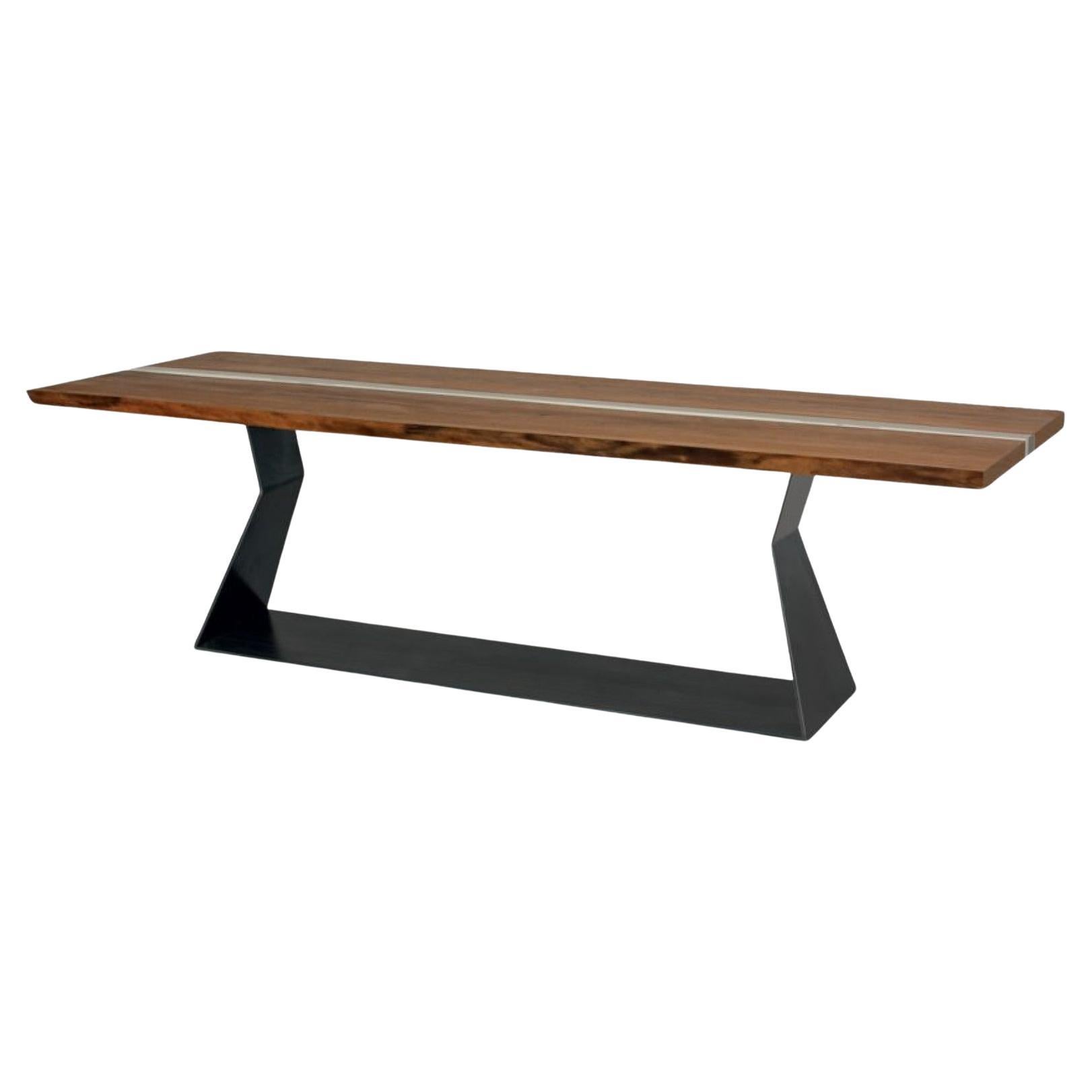 Riva 1920 Bedrock Plank C Resin Table in Walnut Design Terry Dwan W 240cm 94.5in