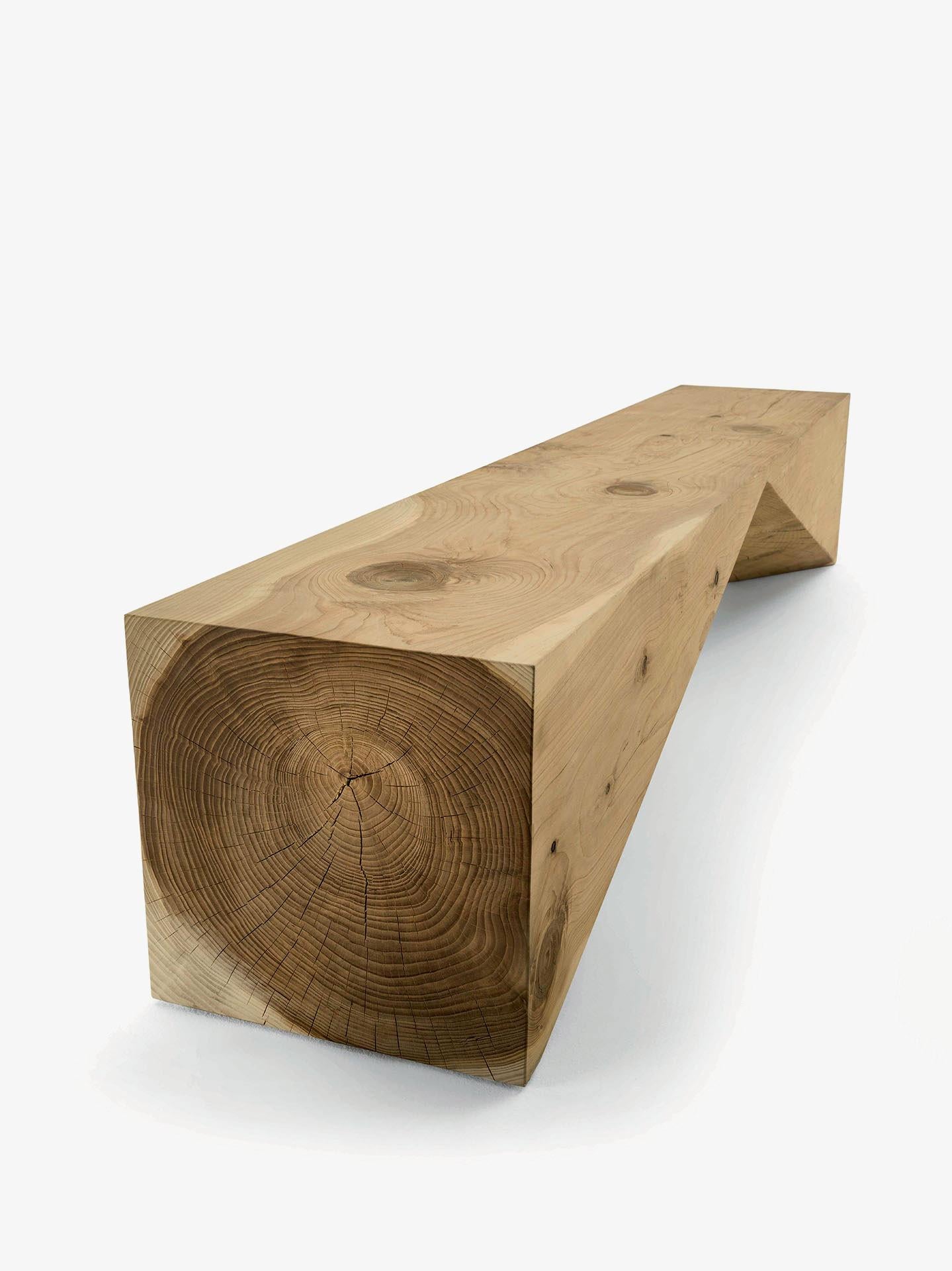 Italian Riva 1920 Bridge Bench – Design by C.R.&S., W 240 cm (94.5 in) in vendita