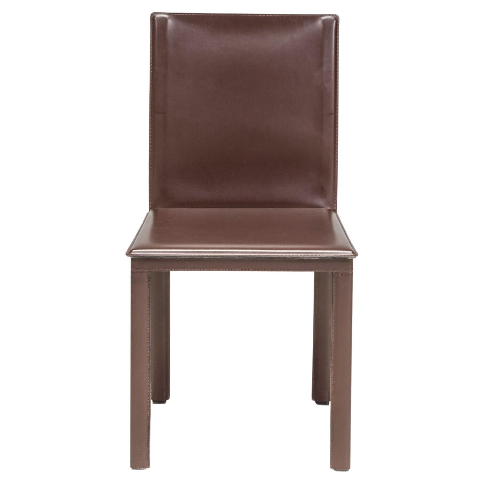 Riva 1920 Brown Leather Dining Chair