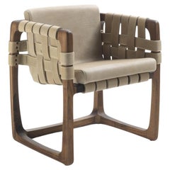 Riva 1920 Bungalow Dining Chair by Jamie Durie, Walnut & Leather