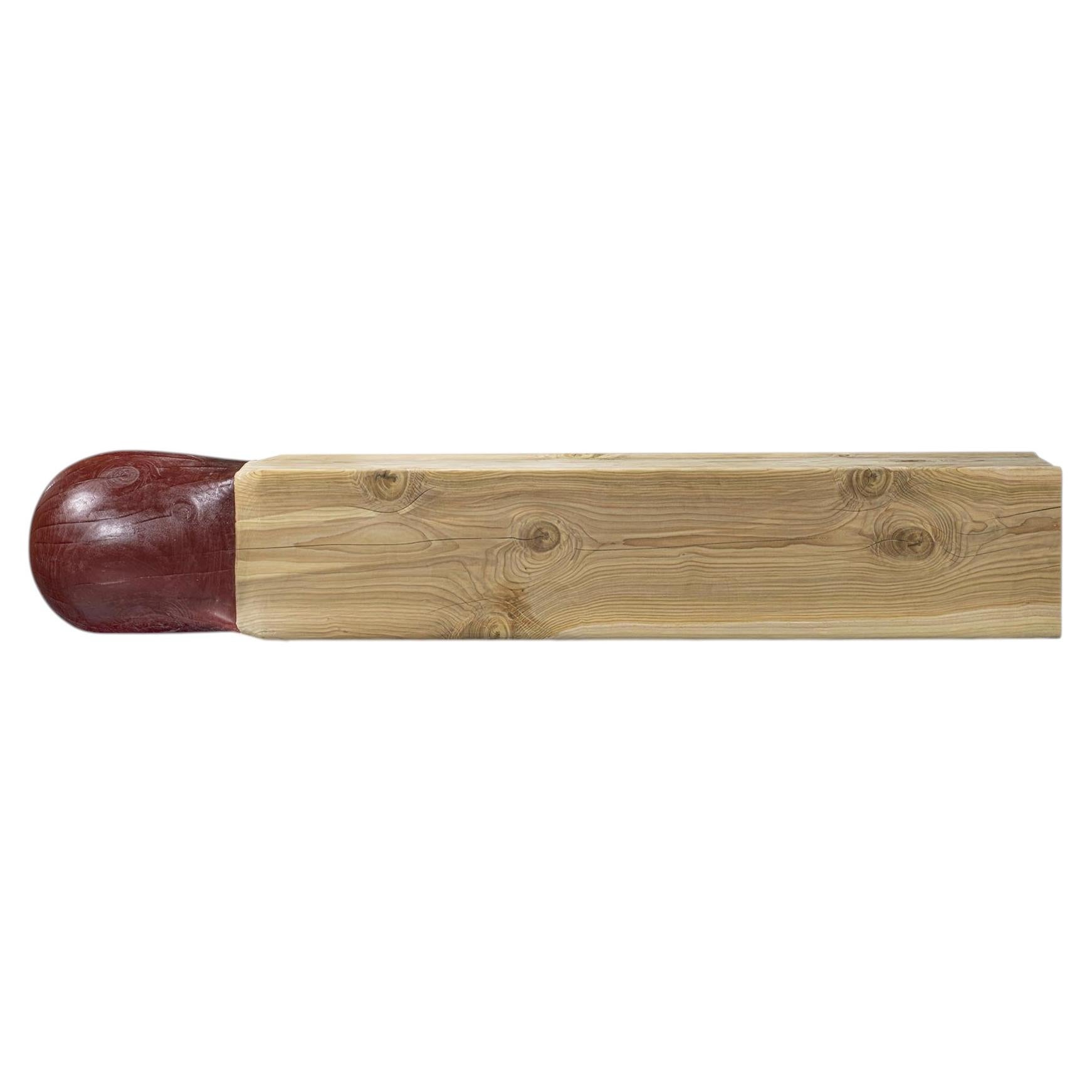 Riva 1920 Ce(d)rino - Solid Cedar Bench with shape of a matchstick - Red