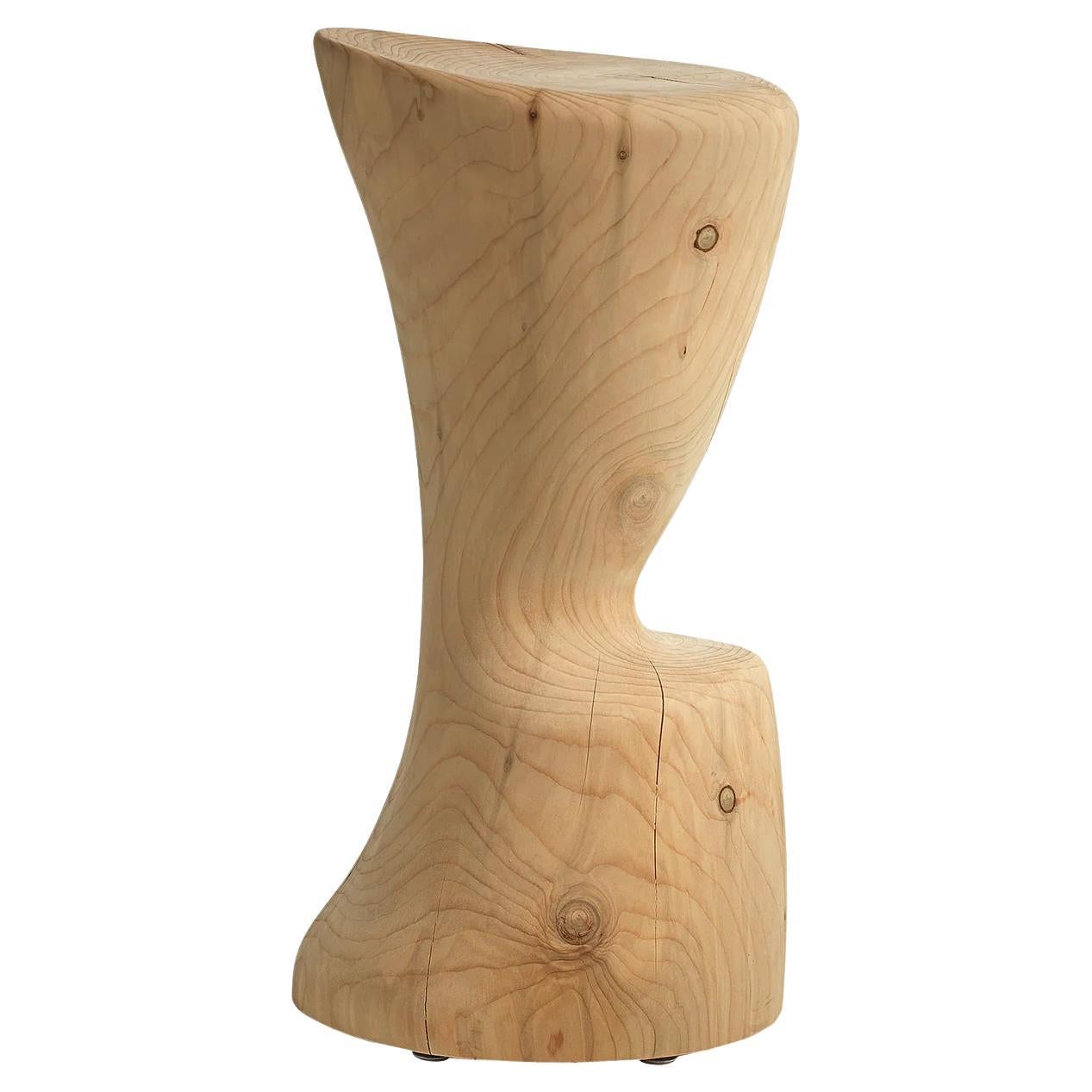 Riva 1920 Coppa - Solid Cedar Bar Stool Sculpted from a Single Block For Sale
