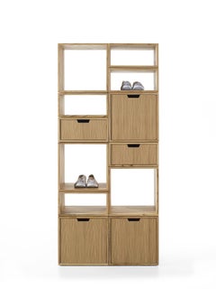 Riva 1920 FREEDOM Shoes – Modular Oak Shoe Storage Unit by Authentic Design