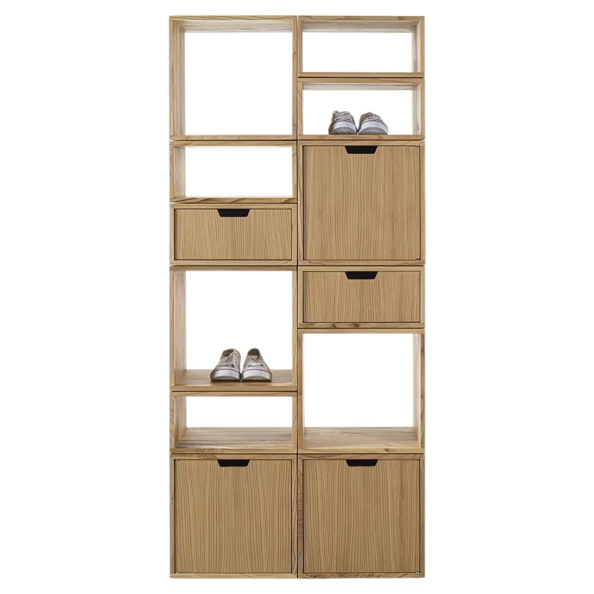 Riva 1920 FREEDOM Shoes – Modular Oak Shoe Storage Unit by Authentic Design For Sale