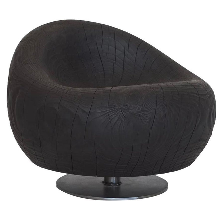 Riva 1920 MAUI SCHWARZES WOOD LOUNGE CHAIR BY TERRY DWAN im Angebot