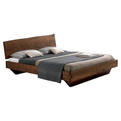 Riva 1920 Natura 6 Bed, Solid Walnut Wood, Handcrafted Design W 190 cm 74.8 inch