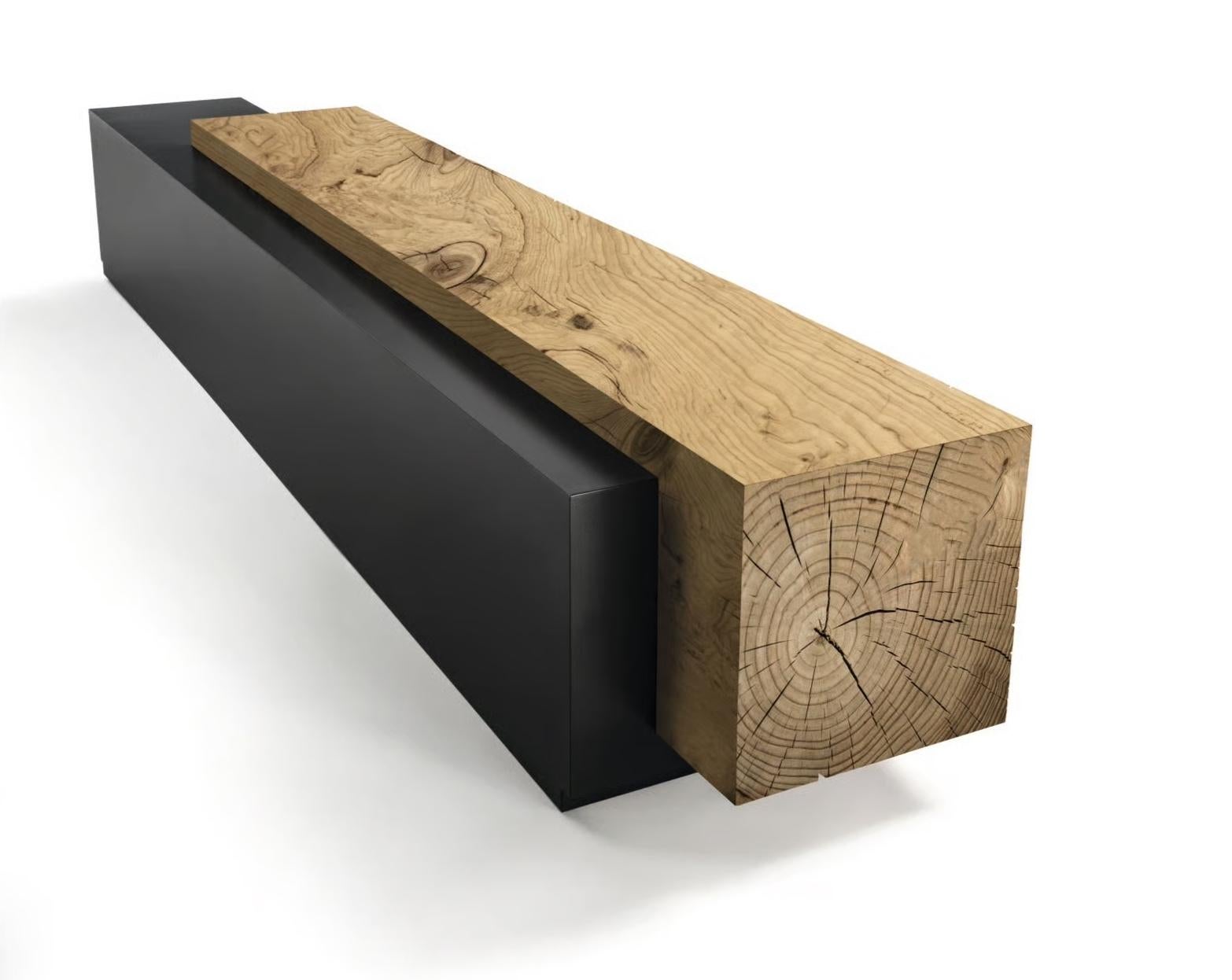 Italian Riva 1920 Ombra Bench – Design by Hikaru Mori, W 250 cm (98.4 in) in vendita