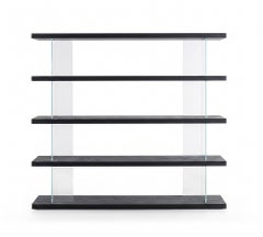 Riva 1920 PARENTESI Modular Bookcase with Glass Uprights by CarlesiTonelli Black