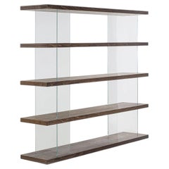 Riva 1920 PARENTESI – Modular Bookcase with Glass Uprights by CarlesiTonelli