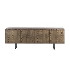 Riva 1920 Sideboard, Solid Wood with Rhombus Legs and Seamless Push-Pull Facade