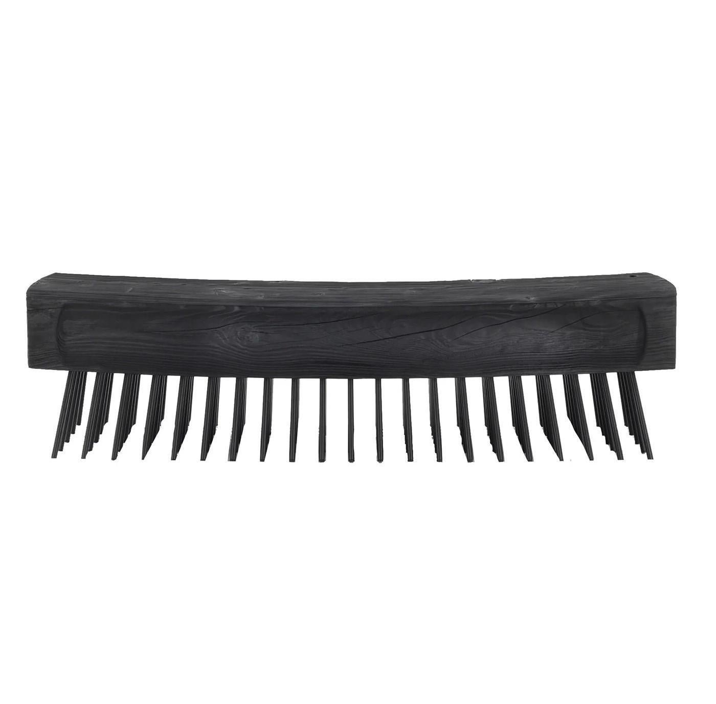 Italian Riva 1920 Spazzola Bench design by Fabio Lo Jacono, W 180 cm (70.9 in) - Vulcano in vendita