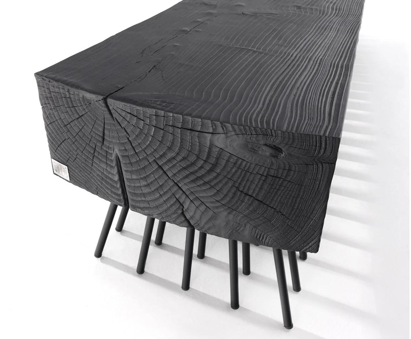 Riva 1920 Spazzola Bench design by Fabio Lo Jacono, W 180 cm (70.9 in) - Vulcano In condizioni Nuovo in vendita a Alcamo, IT