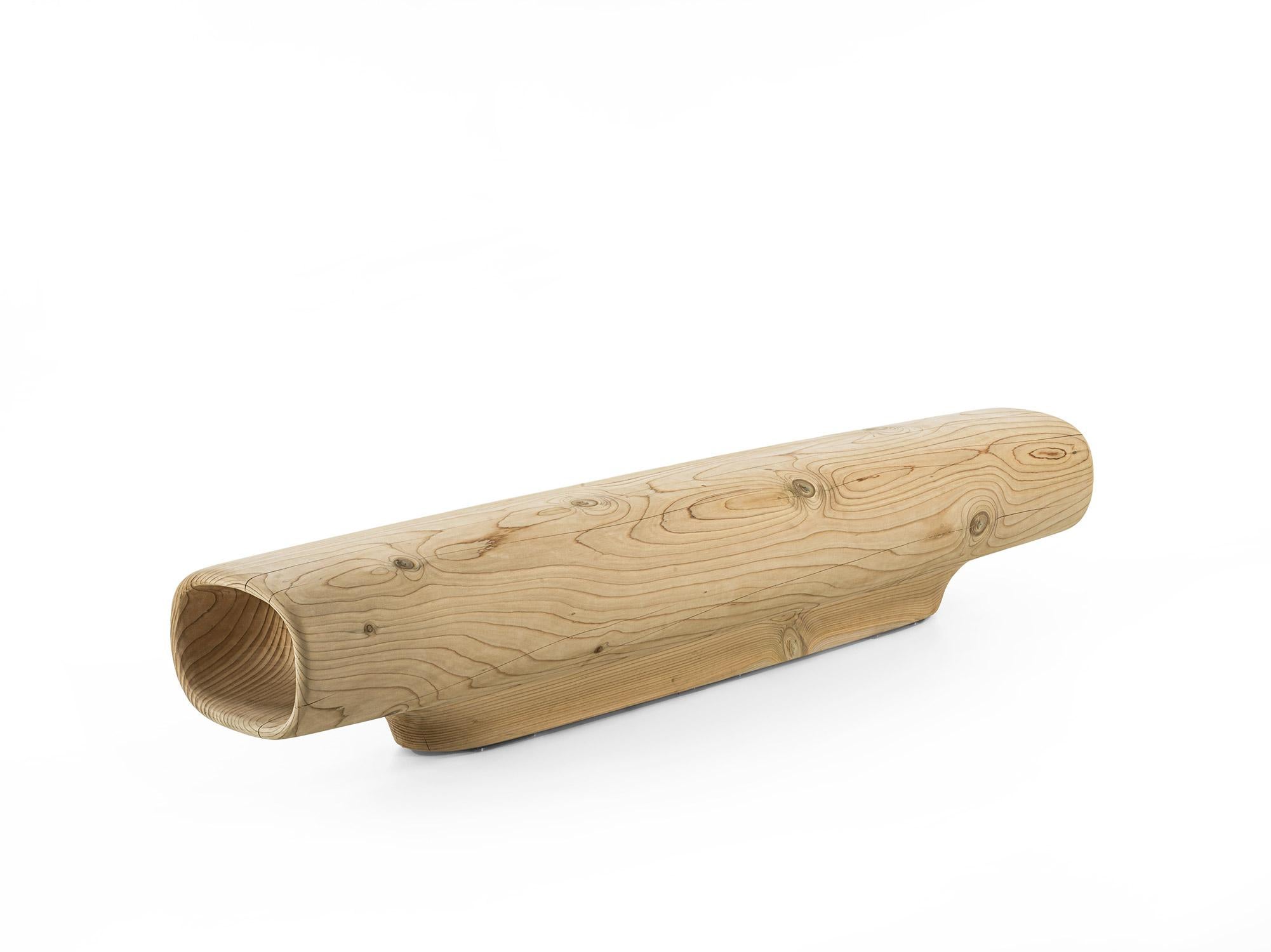 Italian Riva 1920 TRAVETTO Bench - Design Studio Sostanza For Sale