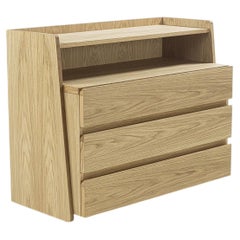 Riva 1920 Urca Night Dresser Oak 3-Drawer Dresser - Ronald Sasson W 120cm 47.2in