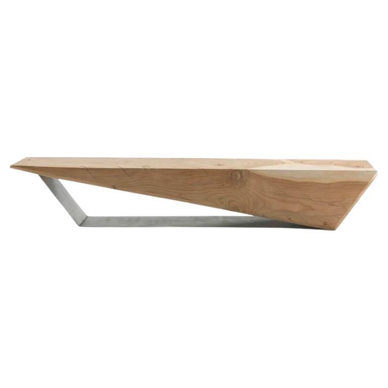 Floor Sample Riva 1920 Wedge Bench in Cedar For Sale